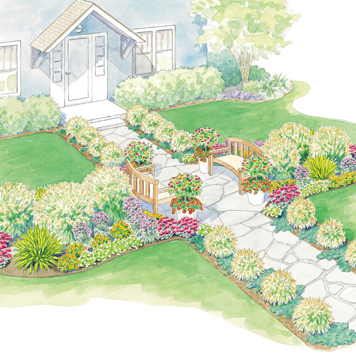 Charming Curb Appeal for Full Sun Garden Plan