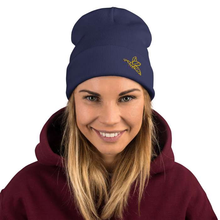 Bee Embroidered Beanie