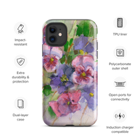 Watercolor Pansies Tough Case for iPhone®