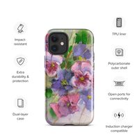 Watercolor Pansies Tough Case for iPhone®