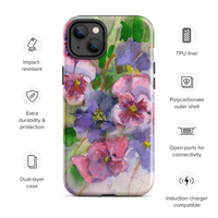 Watercolor Pansies Tough Case for iPhone®