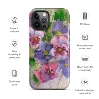 Watercolor Pansies Tough Case for iPhone®