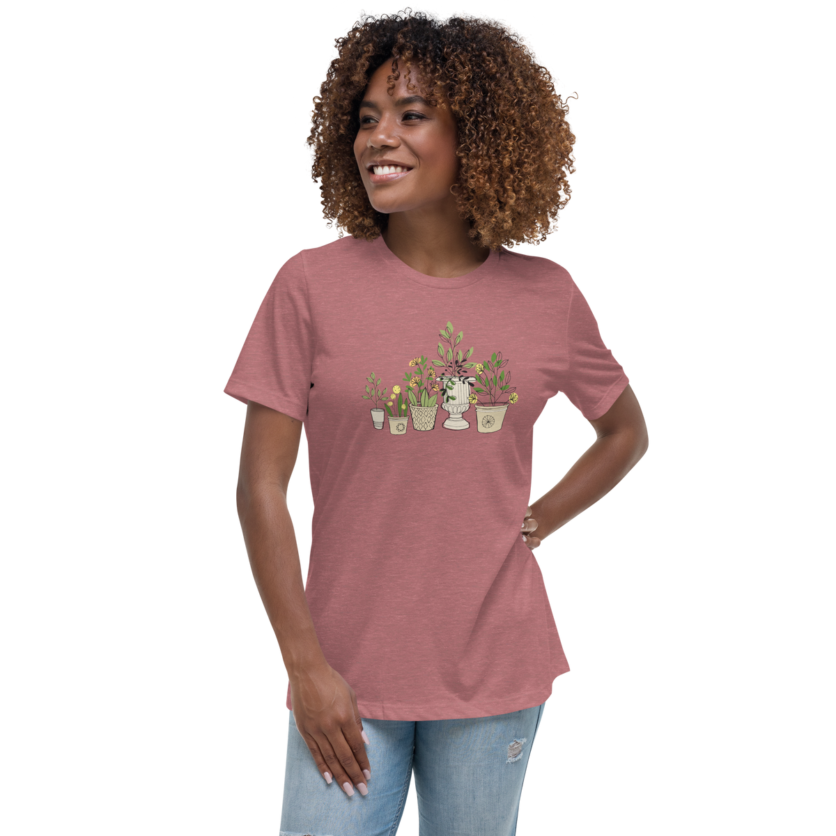 Container Gardening Illustration Women's Relaxed T-Shirt