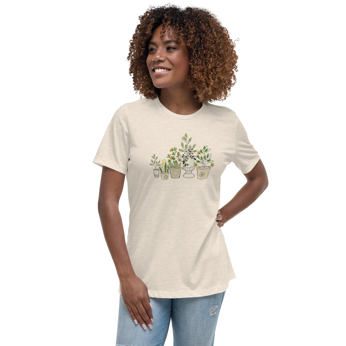 Container Gardening Illustration Women's Relaxed T-Shirt