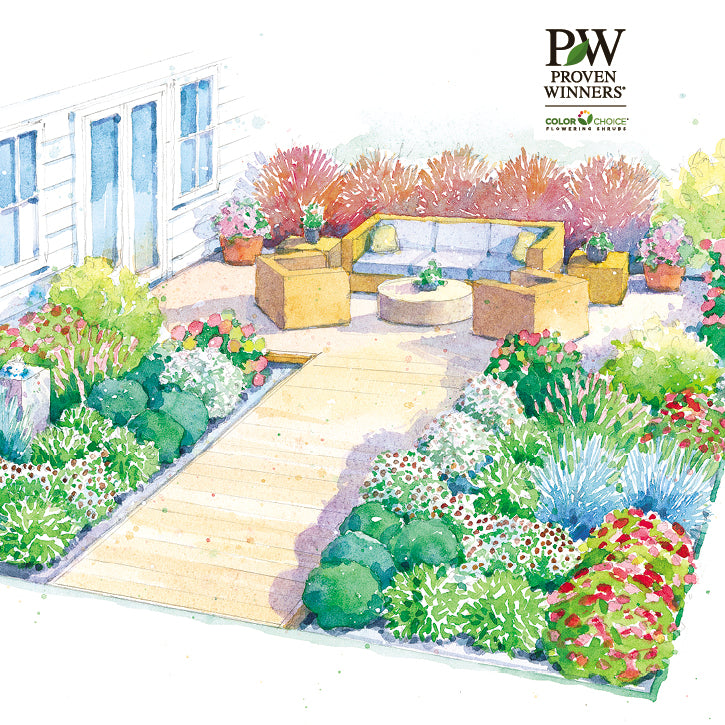 Colorful Patio Garden Plan