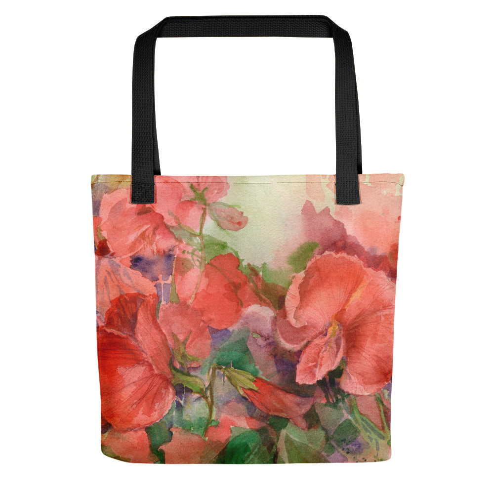 Sweet Pea Illustration Tote Bag