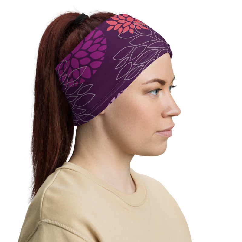 Floral Print (Purple) Neck Gaiter