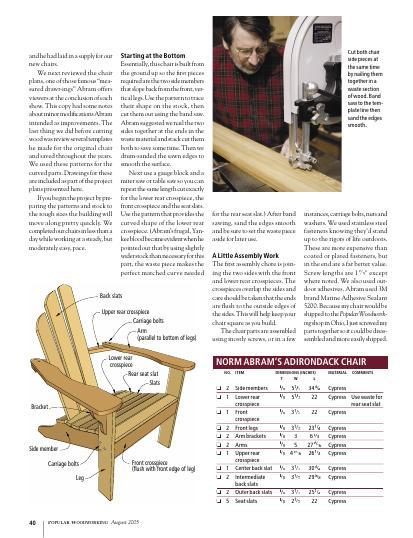 Norm Abrams' Adirondack Chair