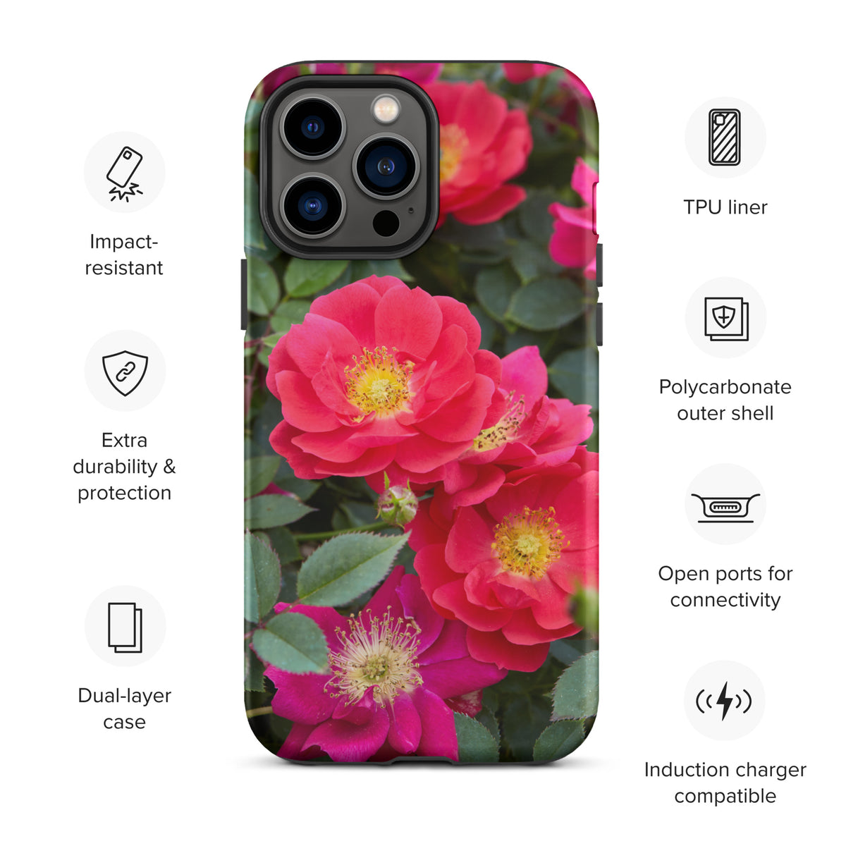 Colorful Roses Tough iPhone Case