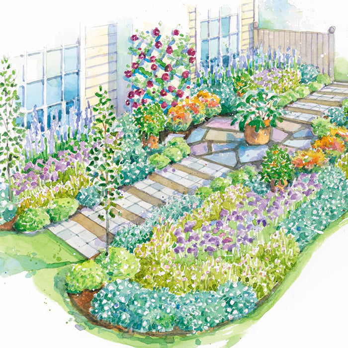 Sunny Side Yard Garden Plan with Edible Landscaping