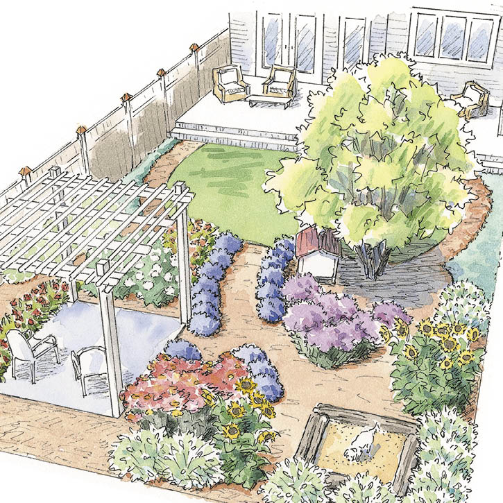 Sunny Retreat Garden Plan