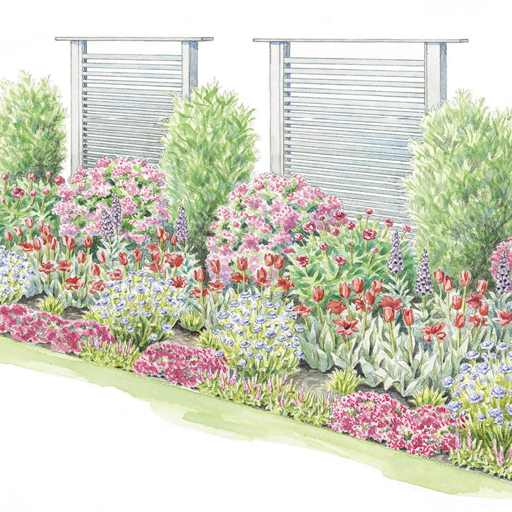 Colorful Slope Garden Plan