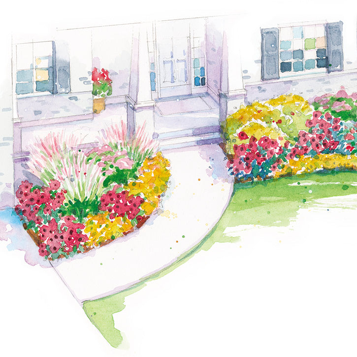 Colorful Slope Garden Plan