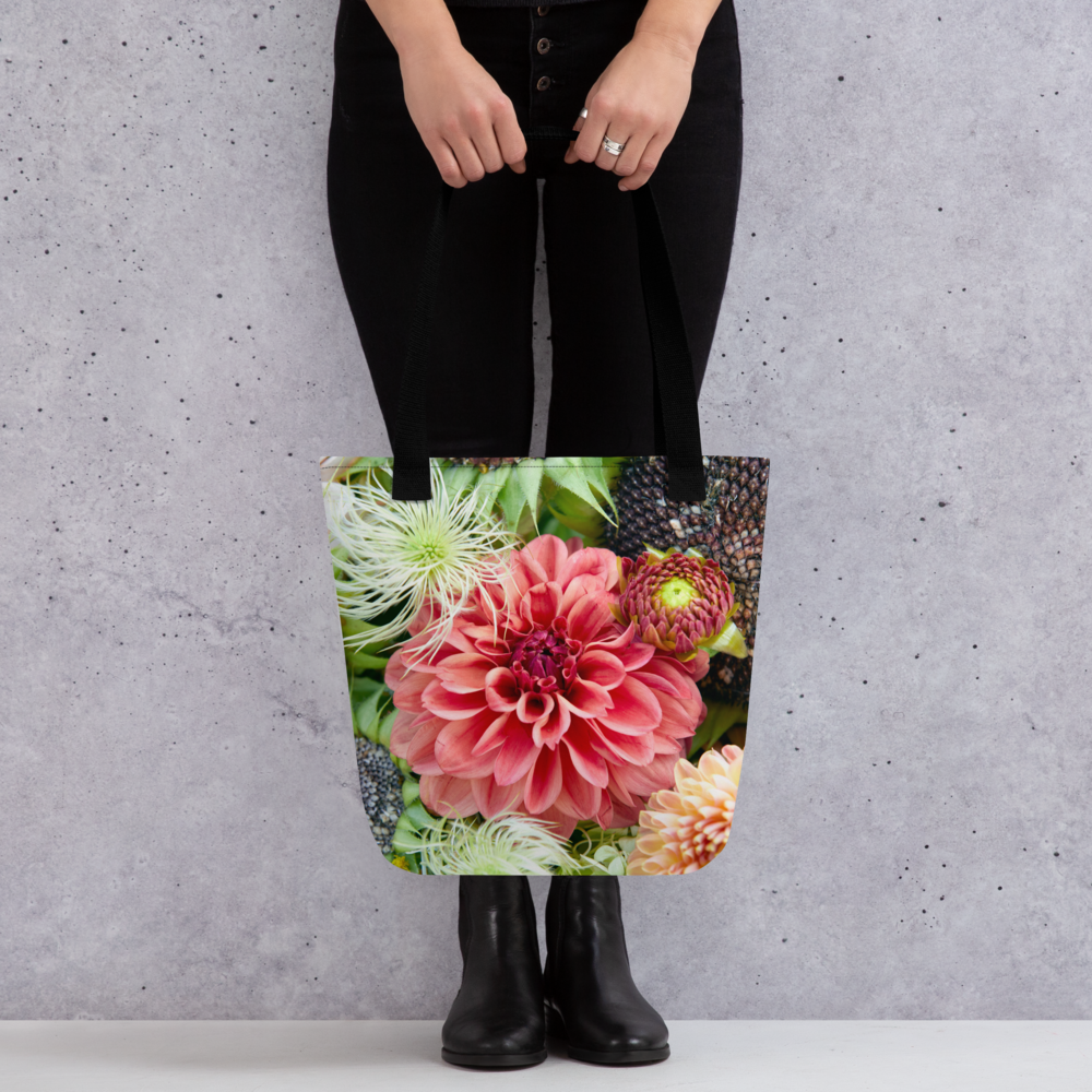 Fall Dahlia Tote bag Garden Gate