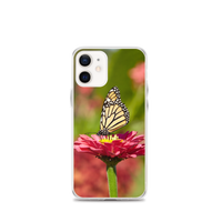 Monarch on Pink Zinnia Case for iPhone