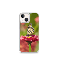 Monarch on Pink Zinnia Case for iPhone