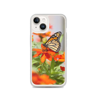 Monarch on Zinnia iPhone Case