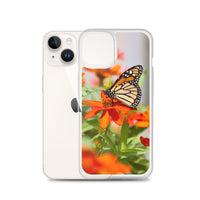 Monarch on Zinnia iPhone Case
