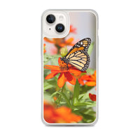 Monarch on Zinnia iPhone Case
