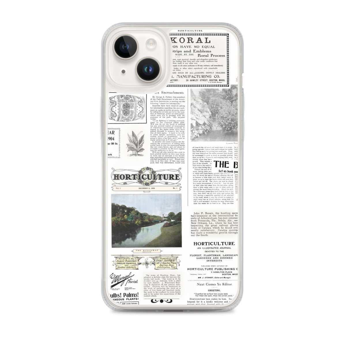 Vintage Horticulture Magazine iPhone Case
