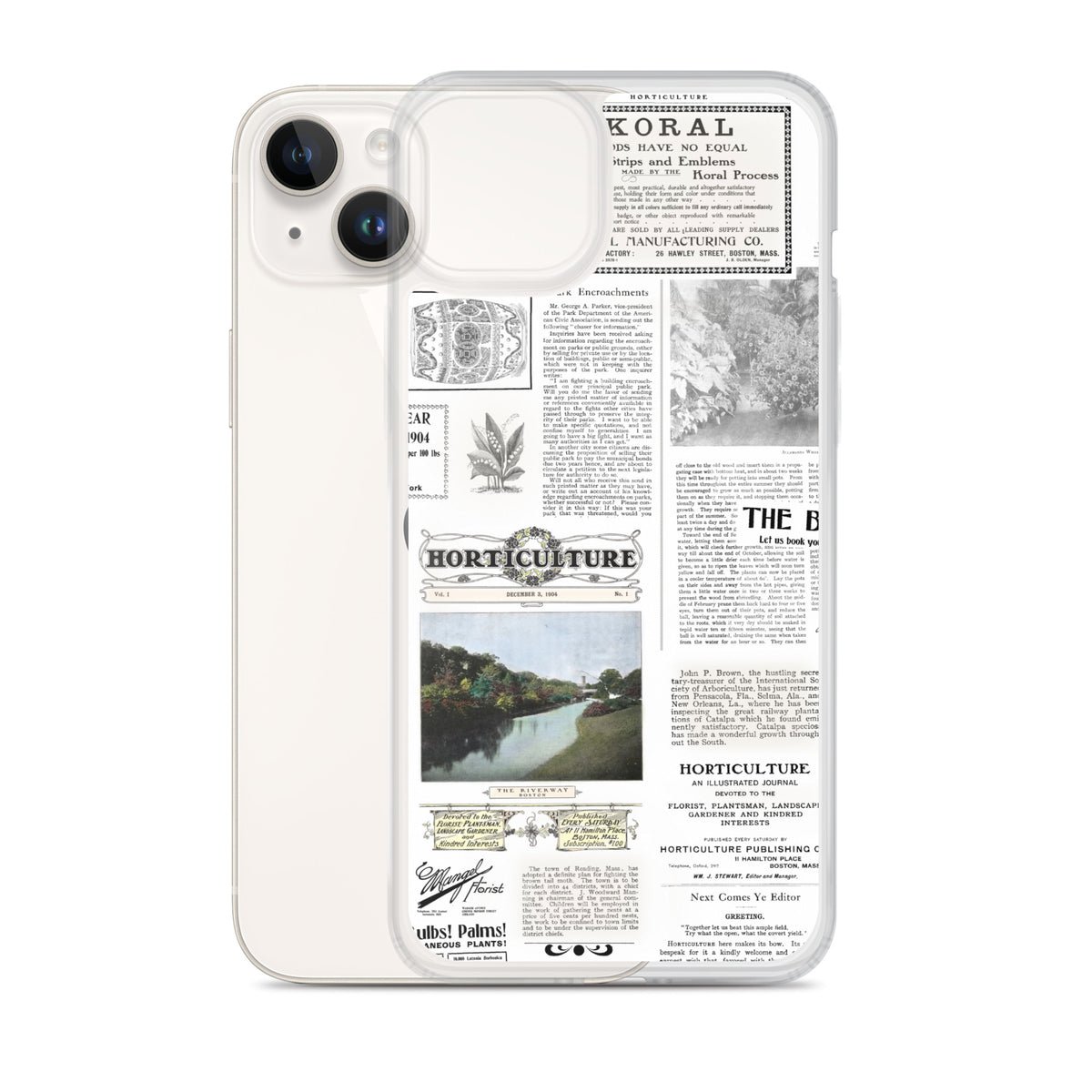 Vintage Horticulture Magazine iPhone Case