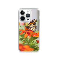 Monarch on Zinnia iPhone Case