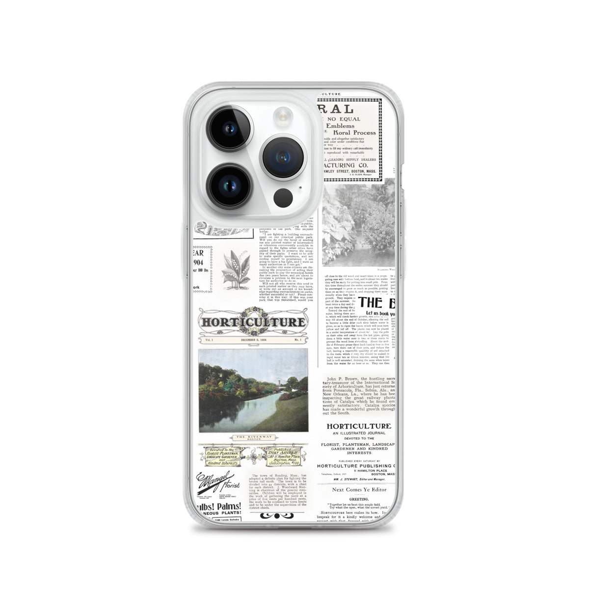 Vintage Horticulture Magazine iPhone Case
