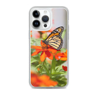 Monarch on Zinnia iPhone Case
