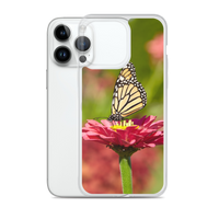 Monarch on Pink Zinnia Case for iPhone