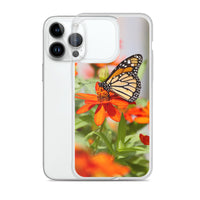 Monarch on Zinnia iPhone Case