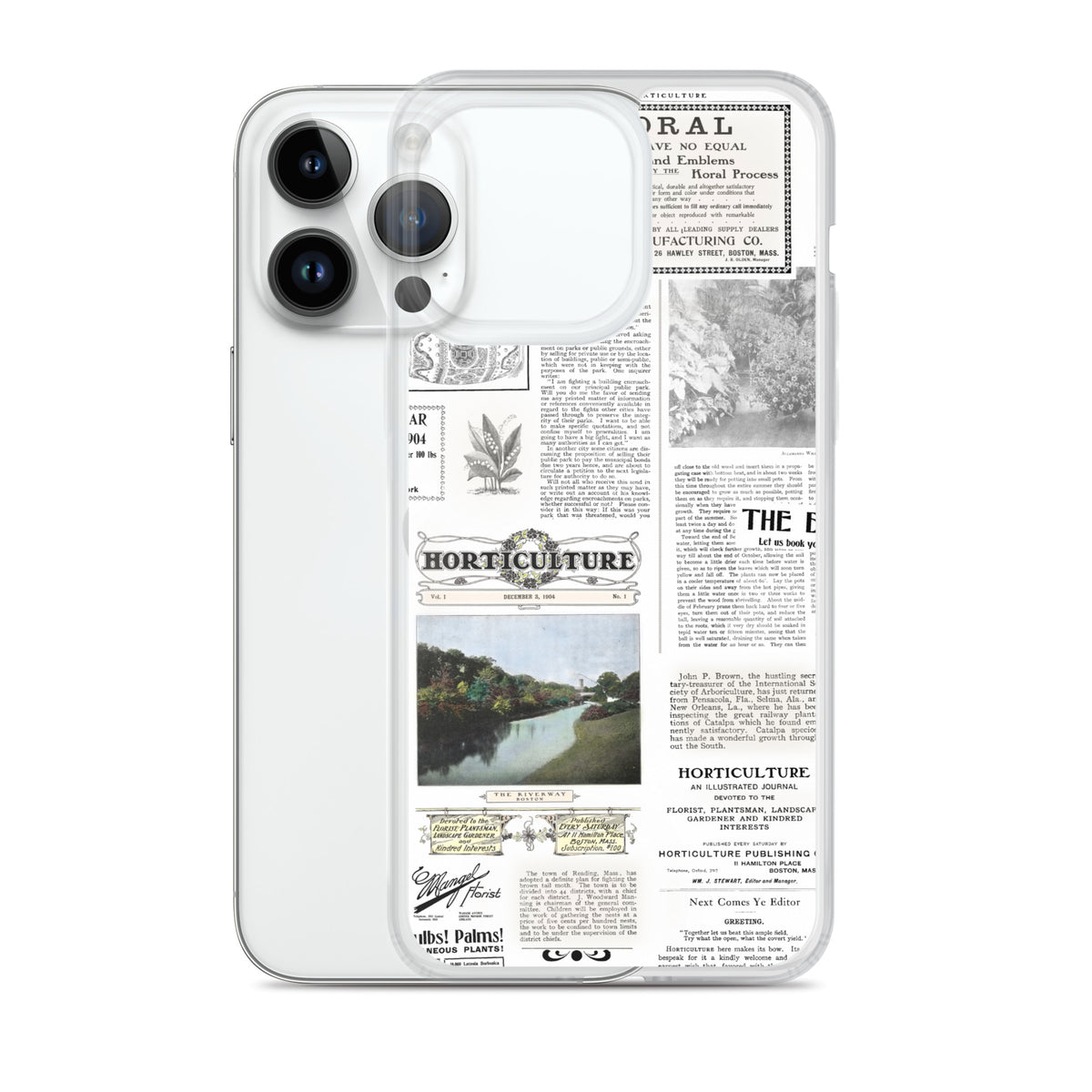 Vintage Horticulture Magazine iPhone Case