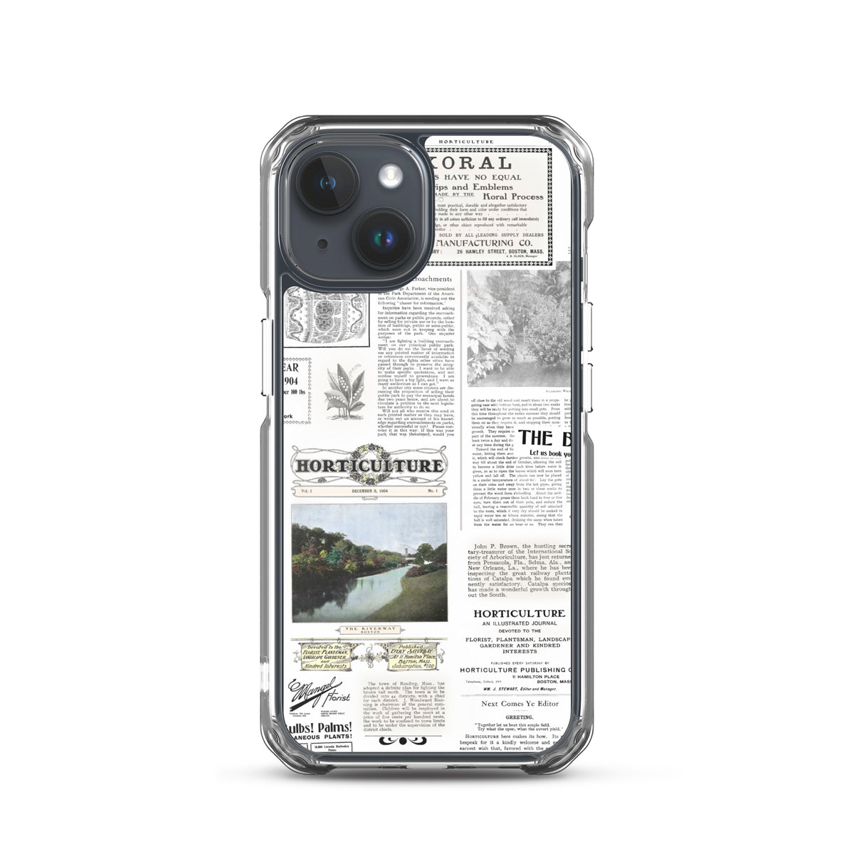 Vintage Horticulture Magazine iPhone Case