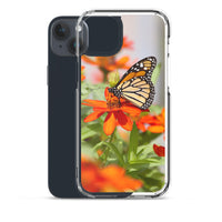Monarch on Zinnia iPhone Case