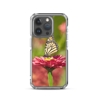Monarch on Pink Zinnia Case for iPhone
