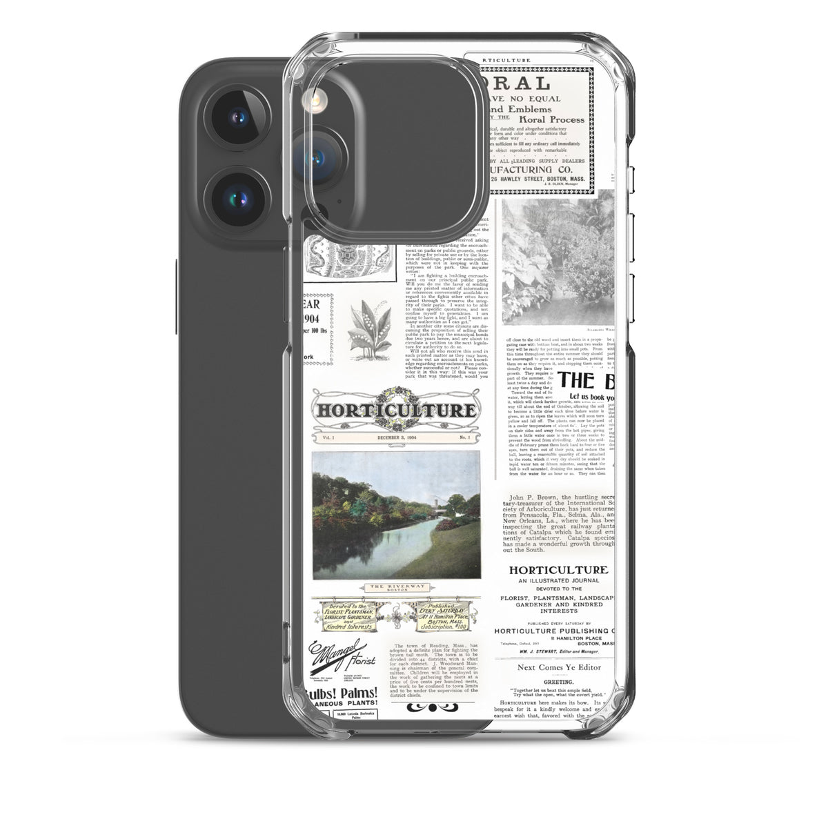 Vintage Horticulture Magazine iPhone Case