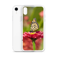 Monarch on Pink Zinnia Case for iPhone