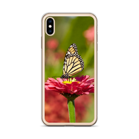 Monarch on Pink Zinnia Case for iPhone