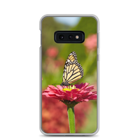 Monarch on Pink Zinnia Clear Case for Samsung