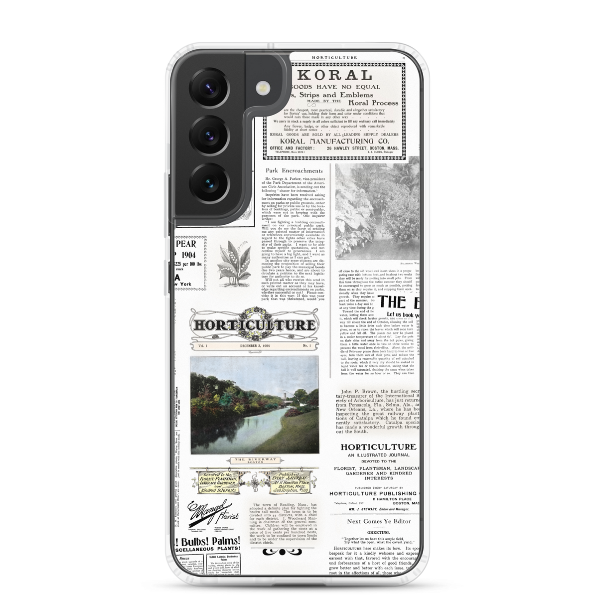 Vintage Horticulture Magazine Samsung Case
