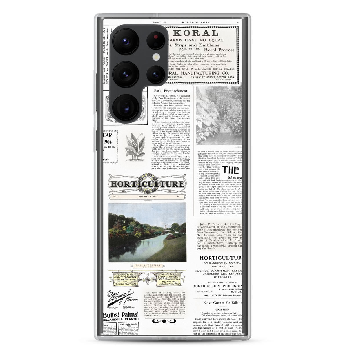 Vintage Horticulture Magazine Samsung Case