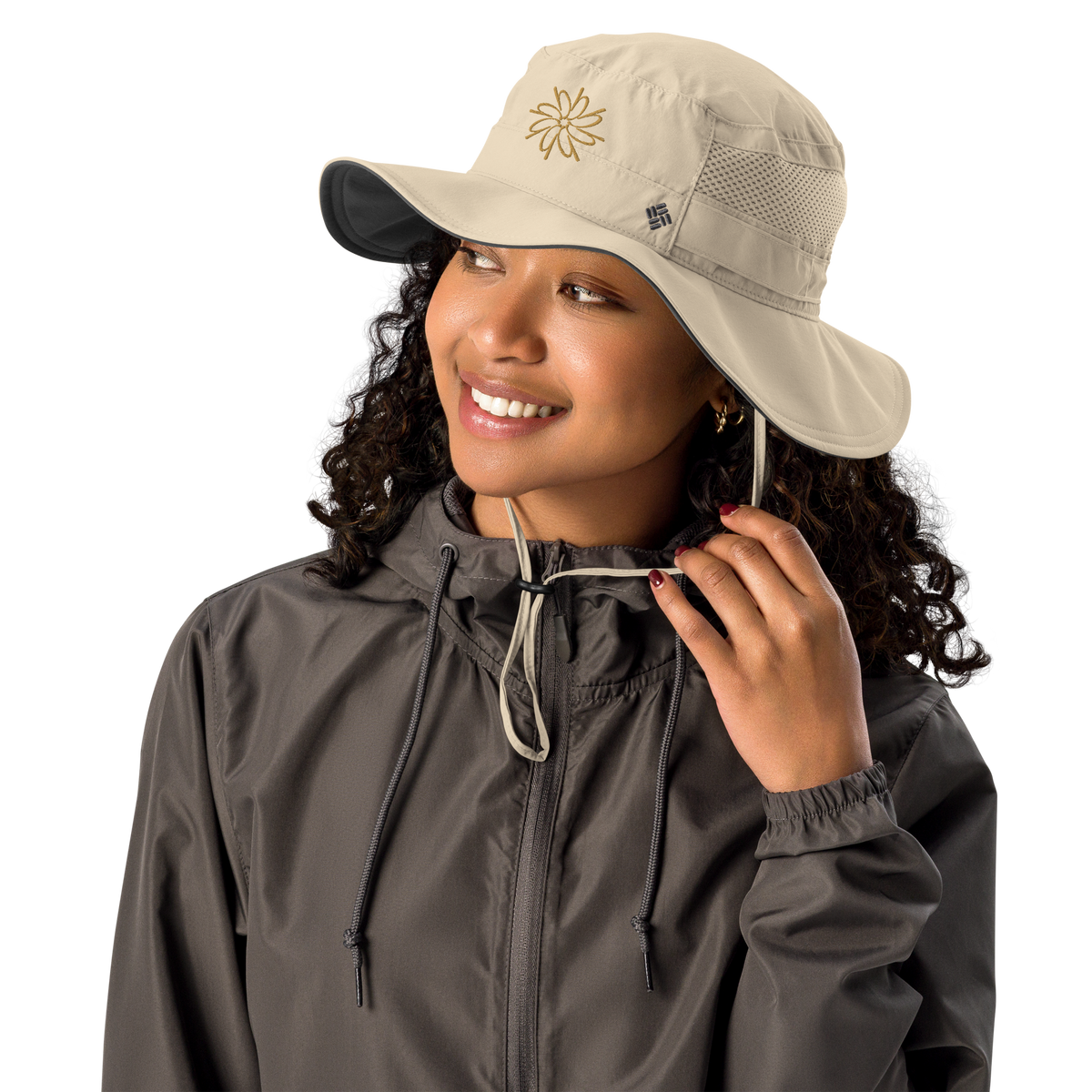 Flower Mandala Embroidered Columbia Sun Hat