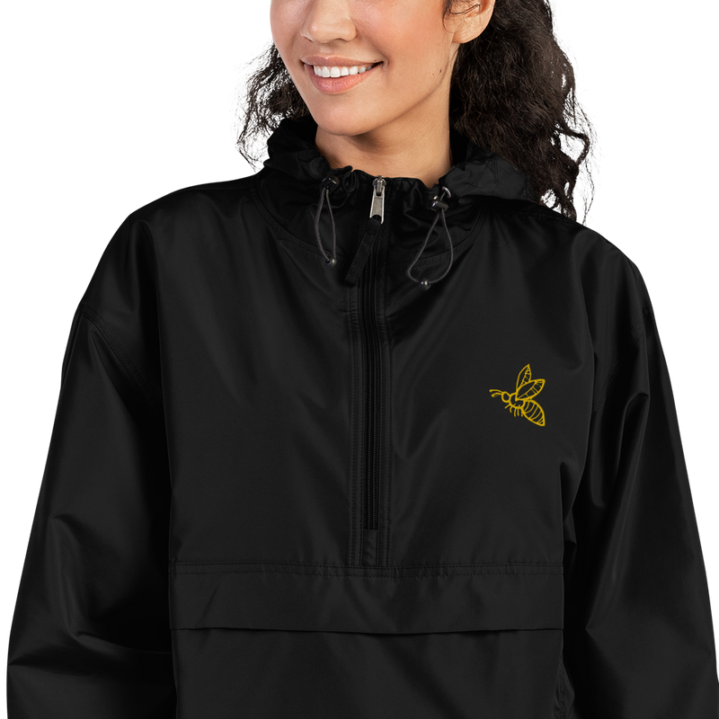 Bee Embroidered Champion Packable Jacket