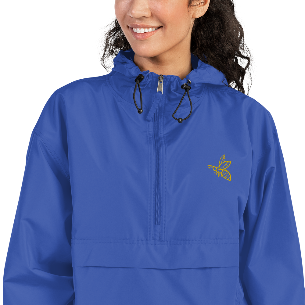 Bee Embroidered Champion Packable Jacket