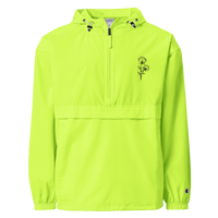 Neon Embroidered Floral Champion Packable Jacket