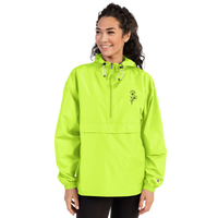 Neon Embroidered Floral Champion Packable Jacket