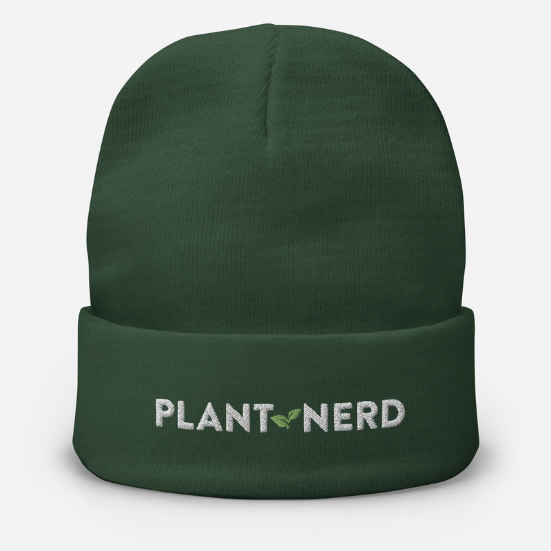Plant Nerd Embroidered Beanie