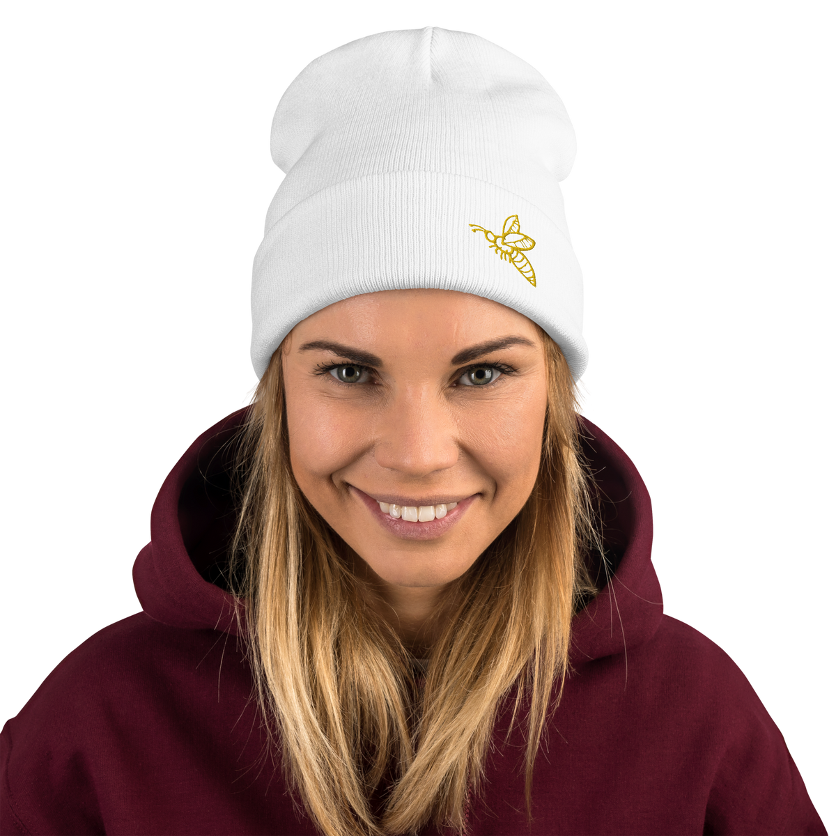 Bee Embroidered Beanie