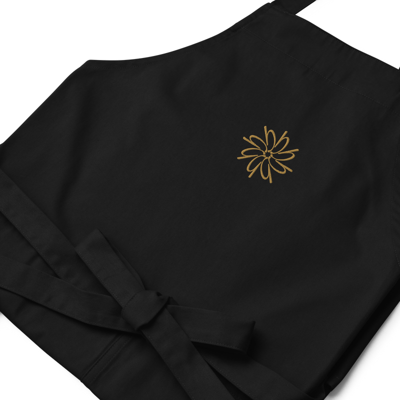 Flower Mandala Embroidered Cotton Apron