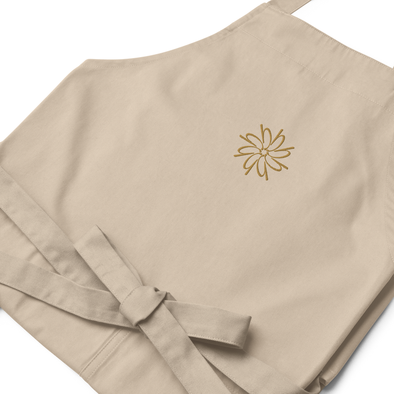 Flower Mandala Embroidered Cotton Apron