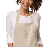 Embroidered Floral Garden Apron